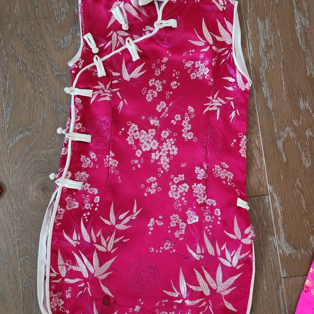 Floral Pink Cheongsam Dress